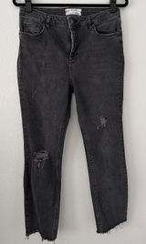 Free People Size (30) Woman's‎ Black Pant Distressed Skinny Jeans Photo 0