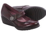 Dansko Womens Adelle Mary Jane Shoes Size 36 6 Burgundy Red Leather Wedge‎ Heels Photo 0