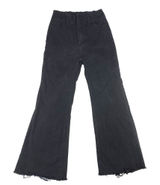 VICI Los Angeles Ultra High Waist Flare Leg Frayed Hem Black‎ Jeans Size Large Photo 0