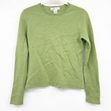 Wendy B. Cashmere Womens Green 100% Cashmere Classic Crewneck Preppy Sweater M Photo 0