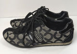 Coach Kathleen Sneaker Women 6.5M Black Grey Signature C Monogram Y2K Retro Photo 0