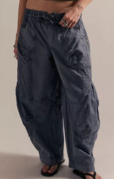 Free People We The Free Onset Pull-On Cargo Pants Steel Blue / Grey New w/ Flaw Photo 0