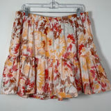 Abercrombie & Fitch Womens XL A-Line Tiered Abstract Floral Mini Skirt Boho-Chic Photo 0