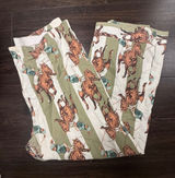 Vintage Horse Racing Jockey Print High-Waisted Pants Women's XL Equestrian Photo 0