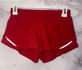 Lululemon Dark Red Hotty Hot Shorts Photo 0