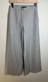 ASOS Design Petite Grey High Waisted Wide Leg Trouser Pants US 2 UK 6 EU 34 Photo 0
