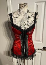Vintage y2k Lace Floral Corset Steampunk Victorian Gothic Satin Photo 0