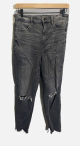 American Eagle‎ Curvy Highest Rise Jegging Women 10 Black Distressed Next Level Photo 0