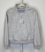 Hippie Rose Heather Gray Quarter Snap Mock Neck Sweatshirt‎ Medium Athleisure Photo 0