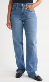 Curve Love Abercrombie High Rise 90s Relaxed Frayed Hem Jeans Photo 0