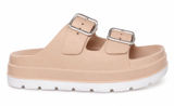 MIA 8 Slide Sandals Platform Double Buckle Blush Pink Chunky Lug Sole Summer Photo 0