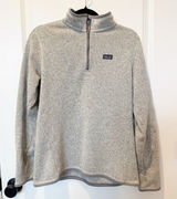Patagonia Womens Better Sweater Large 1/4 Zip Fleece Pullover Granola Hiking Photo 0