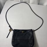 Margot‎ New York Womens Crossbody Purse Black Leather Zip Top Turn Lock Pocket Photo 0