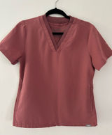 Figs Oran Scrub Top Womens S Pink Short Sleeve Pockets Photo 0