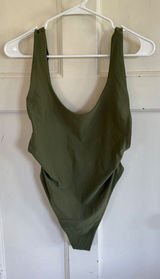 Aerie green scoopneck one piece swimsuit size large Photo 0