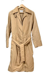 Vince Womens Tan Khaki Belted Nylon Trench Coat V860691416 Size Small Photo 0