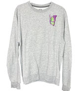 Fruit of the Loom Butterfly‎ Embroidered Sweatshirt Gray Crewneck Womens Medium Photo 0
