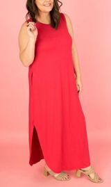 Zenana Hot Pink Tank Dress Photo 0