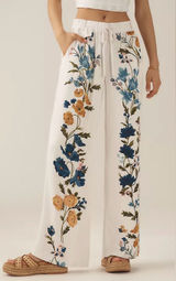 Anthropologie Printed Culottes Pants‎ Size XS Fairycore Tik Tok Famous Feminine Photo 0