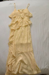 Yellow Ruffle Floral Dress Wild Fable Maxi Photo 0