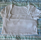 White aerie OFFLINE square neck double lined top Photo 0
