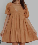 Girl‎ and the Sun Marlow Mini Dress Linen Blend Size Medium Photo 0