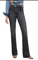 Good American High Waisted Denim Good Flare Jeans Washed Black 8 / 29 Photo 0