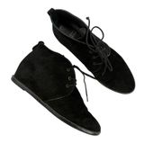 Stuart Weitzman Rove Boots Size 7.5 Black Suede Ankle Lace Up Leather Luxury Photo 0