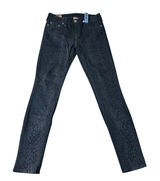 True Religion Womens Skinny Jeans Navy Blue Snakeskin Animal Print Size 28 USA Photo 0