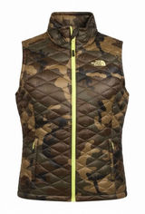 The North Face Womens‎ S Camo Print Insulated Puffer Thermoball Vest Pockets Photo 0