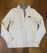 L.L. Bean Light Gray Heather Henley Pullover Size Small Photo 0