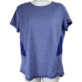 Under Armour‎ Women Blue Short Sleeve Running Training Shirt Top UA HeatGear Photo 0