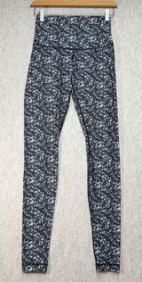 Lululemon Wunder Under Leggings Black White Confetti Speckle‎ Print Athleisure Photo 0