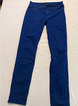 Rock & Republic Kashmere Skinny Jeans Cobalt Blue Studded Back Pocket Size 12M Photo 0