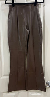 Abercrombie & Fitch Vegan Leather Pants – Brown – Size Small Short – NWT Photo 0