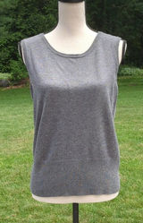 Leo & Nicole Sleeveless Sweater | Gray Sweater Vest | Gray Sweater Tank Photo 0