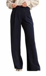 Abercrombie - Sloane Tailored Wide Leg Pants Navy Size 28/6 Long Photo 0