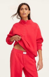 PARKE X Target XXS/XS Red Sweatshirt Women Snap Mock Neck Photo 0
