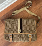 Coach Signature Voyager Cross Body Messenger Bag F70183 Jacquard / Leather Photo 0