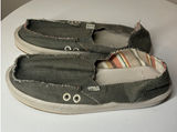 Sanuk Women's Donna Hemp loafers Smokey Olive frayed edge detailing 8‎ Photo 0