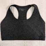 Beyond Yoga Womens 2X Space Dye Racerback Sports Bra Charcoal Gray Keyhole Back Photo 0