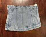 Zara Denim Strapless Corset Top Size Small NWT! Photo 0