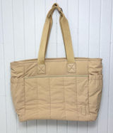 VASCHY Beige Quilted Tote Bag‎ with zipper Photo 0