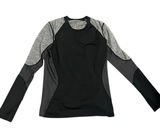SHE Outdoor Black and Gray Long Sleeve Athletic Shirt with Thumb Holes Photo 0