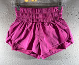 108 | CRZ YOGA High Waisted Smocked Running Shorts Pink Women XS Photo 0