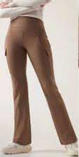 Athleta Delancey Straight Cargo Pant Womens XS‎ Brown High Rise Trousers Stretch Photo 0