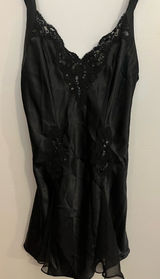 Victoria's Secret Vintage Black Satin Gown‎ Size S Photo 0