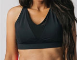 Ziya Active‎ One More Rep Black Adjustable Mesh Bra Size Medium Photo 0