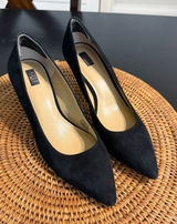 G.I.L.I.‎ Loriana Black Suede Kitten Heel Pumps Womens 8.5 M GI-LORIANA Photo 0
