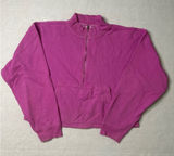 PINK Victoria's Secret Pink Crop 1/4 Zip Sweatshirt Pullover Fleece Small Photo 0